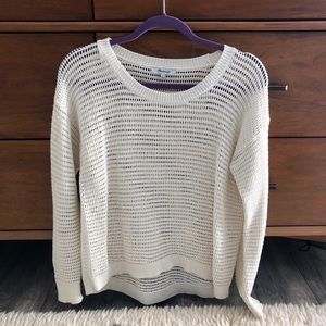 Madewell Cream Open Stitch Sweater
